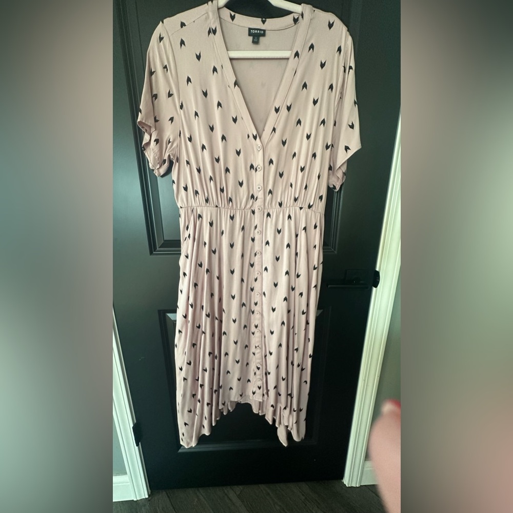Torrid Pink Heart Print Dress